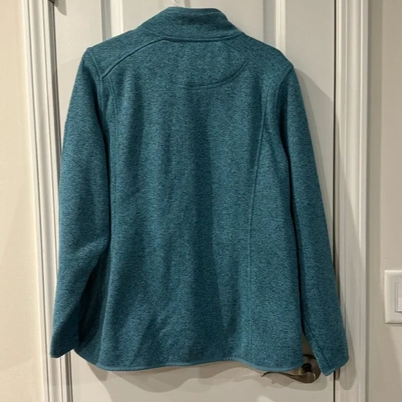 L.L. Bean Teal 1X Plus Full Zip Sweater Fleece - Picture 6 of 6